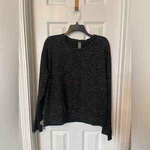 dip Black and Gray Speckled Crew Neck Sweatshirt